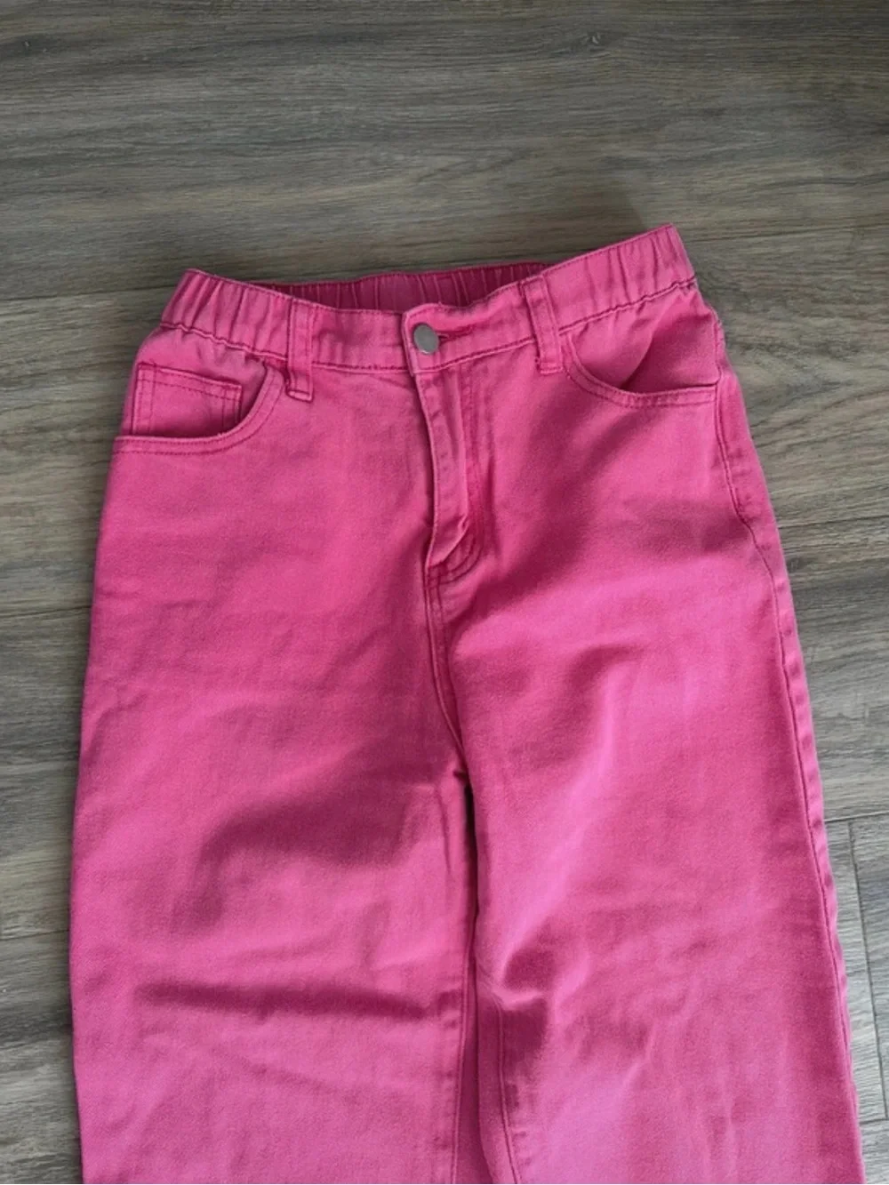 Classic High-Waist Wide Leg Pants - Pink